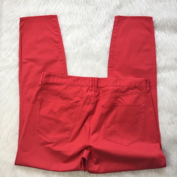 Madewell Orange Skinny Ankle Pants Size 12 - Picture 4 of 10